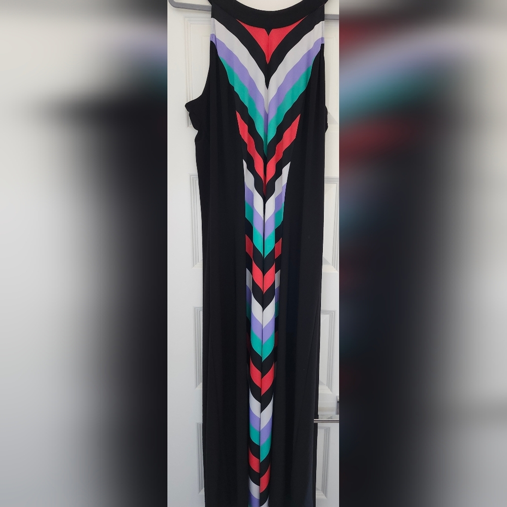 Multicolor Chevron Maxi Dress